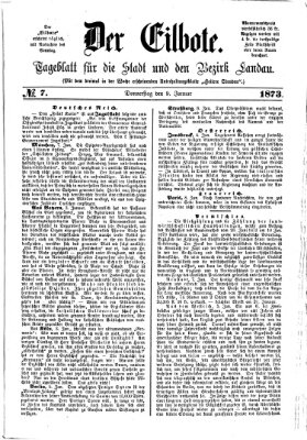 Der Eilbote Donnerstag 9. Januar 1873