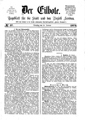 Der Eilbote Dienstag 21. Januar 1873