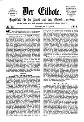 Der Eilbote Donnerstag 6. Februar 1873