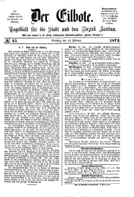 Der Eilbote Samstag 22. Februar 1873