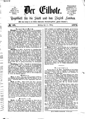 Der Eilbote Freitag 21. März 1873