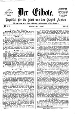 Der Eilbote Dienstag 1. April 1873