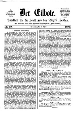 Der Eilbote Donnerstag 3. April 1873