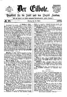 Der Eilbote Montag 28. April 1873