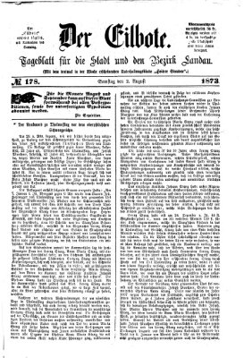 Der Eilbote Samstag 2. August 1873