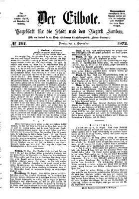 Der Eilbote Montag 1. September 1873