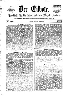 Der Eilbote Freitag 12. September 1873