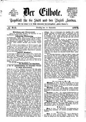 Der Eilbote Dienstag 16. September 1873