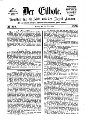 Der Eilbote Freitag 19. September 1873