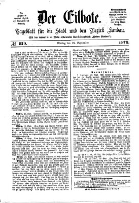 Der Eilbote Montag 22. September 1873