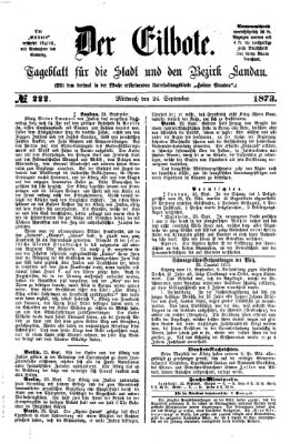 Der Eilbote Mittwoch 24. September 1873