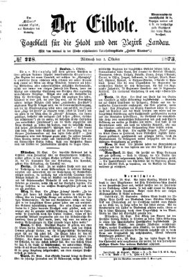 Der Eilbote Mittwoch 1. Oktober 1873