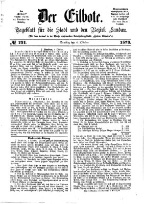 Der Eilbote Samstag 4. Oktober 1873