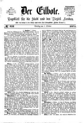 Der Eilbote Dienstag 7. Oktober 1873