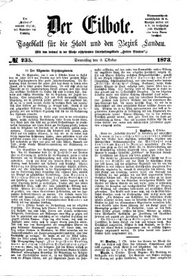 Der Eilbote Donnerstag 9. Oktober 1873