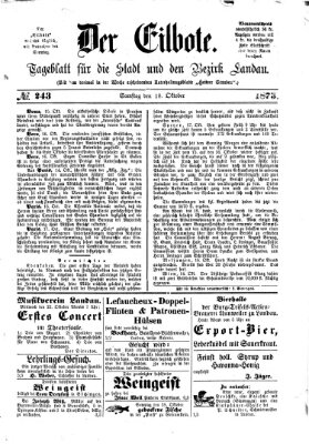 Der Eilbote Samstag 18. Oktober 1873