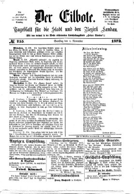 Der Eilbote Samstag 1. November 1873