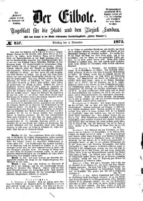 Der Eilbote Dienstag 4. November 1873