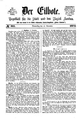 Der Eilbote Donnerstag 13. November 1873