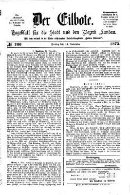 Der Eilbote Freitag 14. November 1873