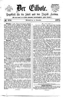 Der Eilbote Mittwoch 19. November 1873