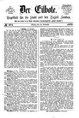 Der Eilbote Montag 24. November 1873