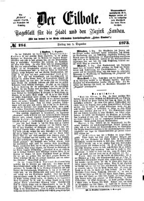 Der Eilbote Freitag 5. Dezember 1873