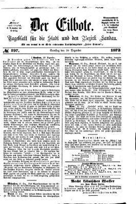 Der Eilbote Samstag 20. Dezember 1873