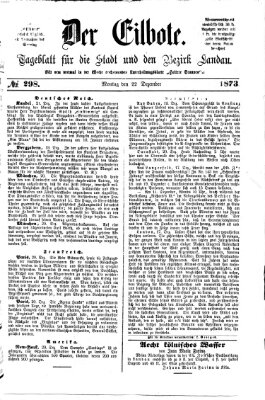 Der Eilbote Montag 22. Dezember 1873