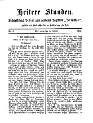 Heitere Stunden (Der Eilbote) Mittwoch 15. Januar 1873