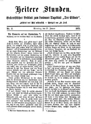 Heitere Stunden (Der Eilbote) Montag 27. Januar 1873