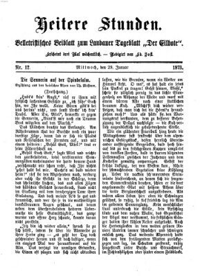 Heitere Stunden (Der Eilbote) Mittwoch 29. Januar 1873