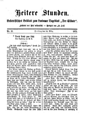 Heitere Stunden (Der Eilbote) Freitag 14. März 1873