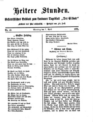 Heitere Stunden (Der Eilbote) Montag 7. April 1873