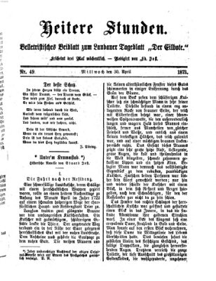 Heitere Stunden (Der Eilbote) Mittwoch 30. April 1873