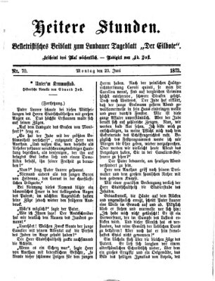 Heitere Stunden (Der Eilbote) Montag 23. Juni 1873