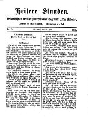 Heitere Stunden (Der Eilbote) Montag 30. Juni 1873