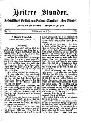 Heitere Stunden (Der Eilbote) Mittwoch 2. Juli 1873