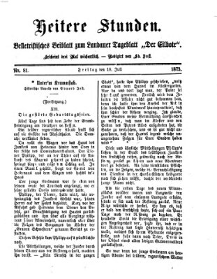 Heitere Stunden (Der Eilbote) Freitag 18. Juli 1873