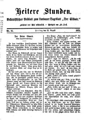 Heitere Stunden (Der Eilbote) Freitag 22. August 1873