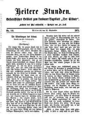 Heitere Stunden (Der Eilbote) Mittwoch 10. September 1873