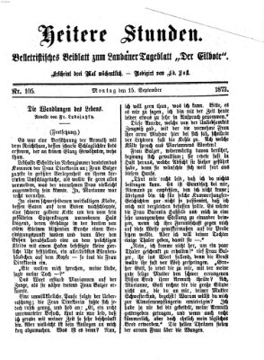 Heitere Stunden (Der Eilbote) Montag 15. September 1873