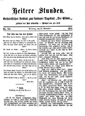 Heitere Stunden (Der Eilbote) Montag 24. November 1873