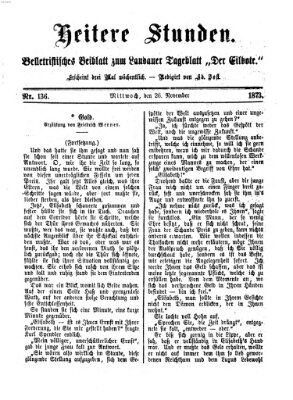 Heitere Stunden (Der Eilbote) Mittwoch 26. November 1873