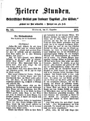 Heitere Stunden (Der Eilbote) Mittwoch 17. Dezember 1873