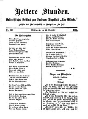 Heitere Stunden (Der Eilbote) Mittwoch 24. Dezember 1873