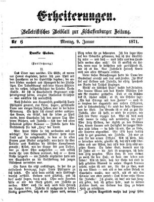 Erheiterungen (Aschaffenburger Zeitung) Montag 9. Januar 1871