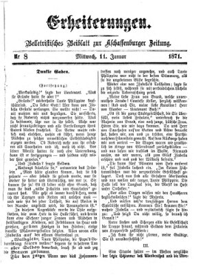 Erheiterungen (Aschaffenburger Zeitung) Mittwoch 11. Januar 1871