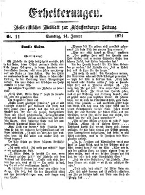 Erheiterungen (Aschaffenburger Zeitung) Samstag 14. Januar 1871