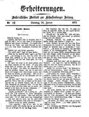 Erheiterungen (Aschaffenburger Zeitung) Dienstag 24. Januar 1871